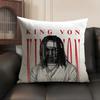 K-King Vonn Rapper Cushion Cover Natural Linen Organic Fabric Double-Sided Printing Sofa Home Decor Gift Pillow Case