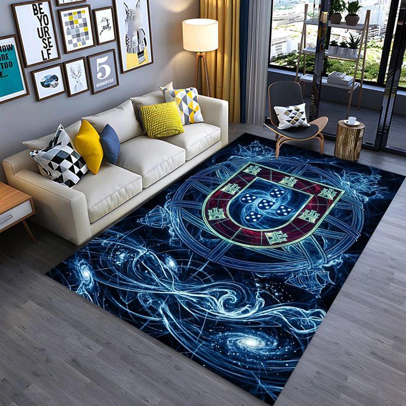 Portuguese Heritage Emblem Carpet Living Room and Bedroom Mats Home Decor Christmas Gifts Office Chair Cushion Bathroom Mat