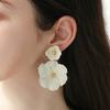 Double Camellia Two-way Earrings