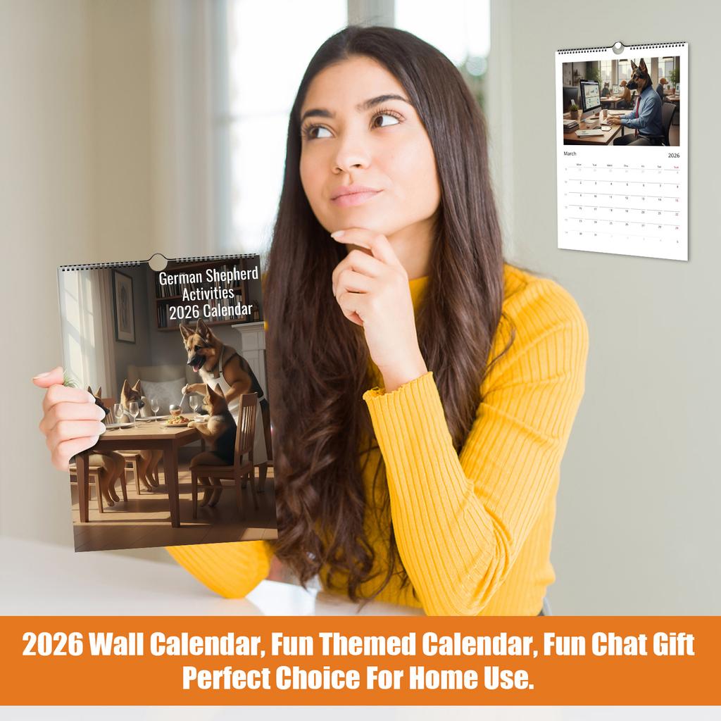 Wandkalender 2026, Kalender mit lustigem Thema, Lustiges Chat-Geschenk, Perfekte Wahl für den Heimgebrauch.