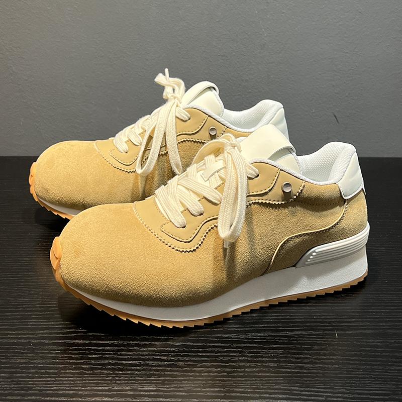 Men's Shoes 2026 Autumn and Winter New Big Head Round Toe Sports Shoes Men's and Women's Thick Soled Casual Board Shoes