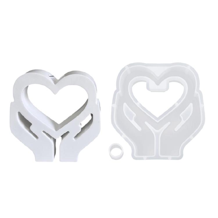 Silicone Resin Molds Charm Heart Small Vases Moulds Home Decors Craft Mold Making Small Vase Perfect for Plant Lovers