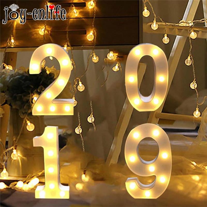 LED-Nachtlampe, 26 Buchstaben, 0–9, digitales Festzelt-Zeichen, Alphabet-Licht, Wand-Hängelampe, Innendekoration, Hochzeit, Party, LED-Nachtlicht
