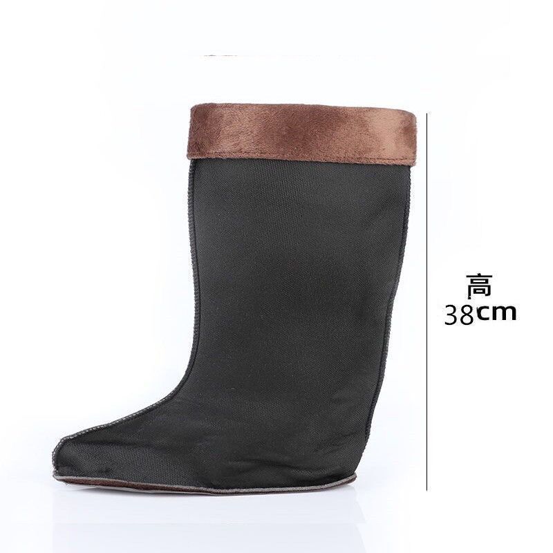 

Brown men s quick-drying long rain boots without lining quick-drying water shoes thick-soled wear-resistant non-slip velvet waterproof boots 44
