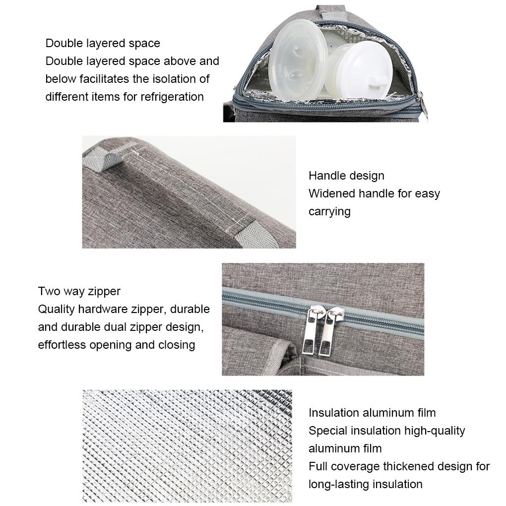 Cloth Lunch Bag Cooler Box Thermal Insulated For Office Men Thermal Lunch Box For Meal Food Storage