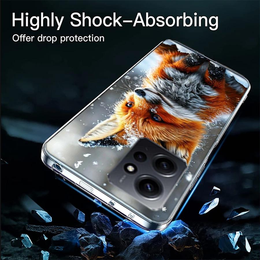 Red Fox Vulpes Phone Case For Redmi Note 14 15 Pro 5G 13 12 Pro Plus 11 11T 11E 11S 10 Pro 10S 9 9S Cover Cell Clear TPU Capa Co