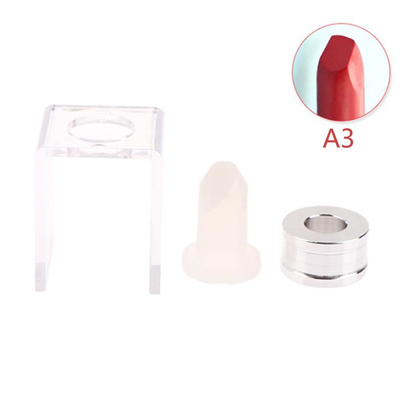 12.1mm 1/3PCS Set Silicone Lipstick Mold Aluminum Ring Mould Holder Diy Beauty Lipstick Mould Handmade Lipstick Making Tool
