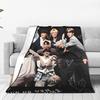 Soft Warm BlanketKids Decorative Kpop Ateez Band Throw Blanket  Flannel Bedspread For Living Room Funny Sofa Bed Cover