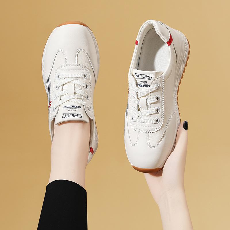 Sneakers Damen Weichsohlige Reiseschuhe Neujahr Frühling und Herbst Vielseitige Kleine Weiße Schuhe Leichte Freizeit-Laufschuhe