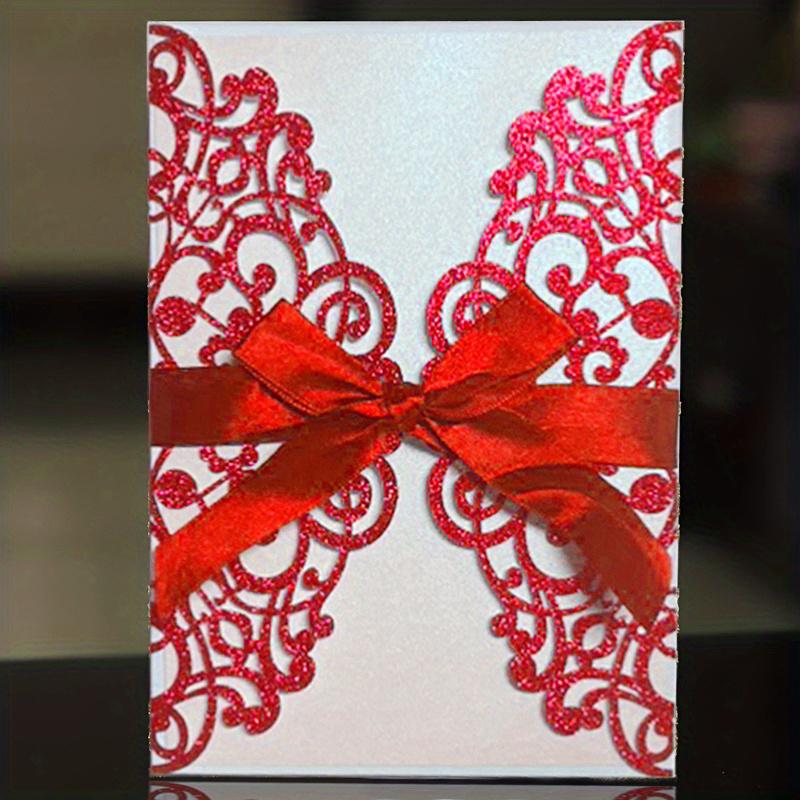 10 blätter Laser Schneiden Hochzeit Einladung Label Retro Hochzeit Braut Geschenk Karte Event Geburtstag Partei Liefert