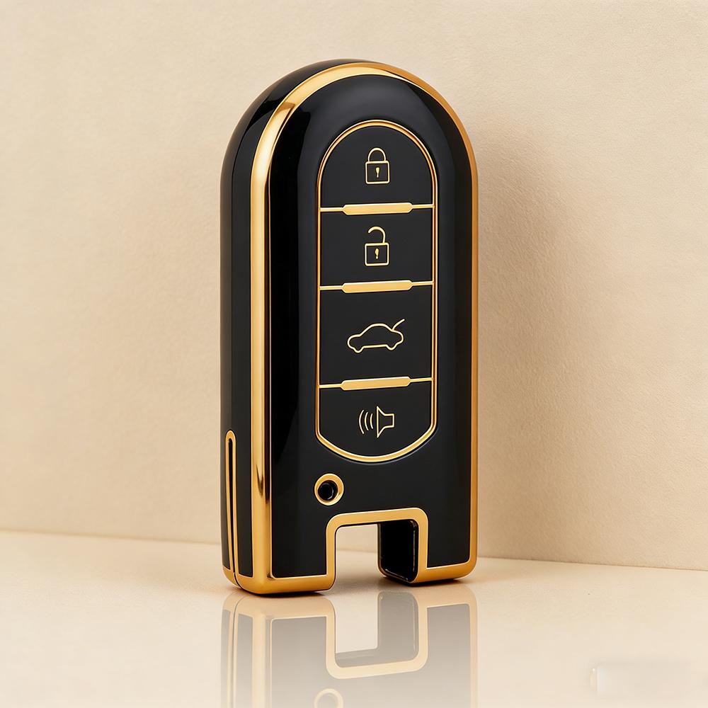 4 Buttons Soft Tpu Key Cover For Toyota Perodua Crown Reiz Corolla Camry Anti-Scratch Car Key Case Keychains Accessories