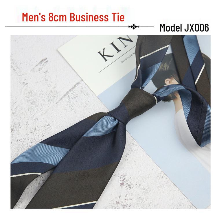 Men's Retro Floral Jacquard Tie, 8CM Wide, Coffee, Blue, Burgundy Stripes: Perfect for Formal and Casual Wear