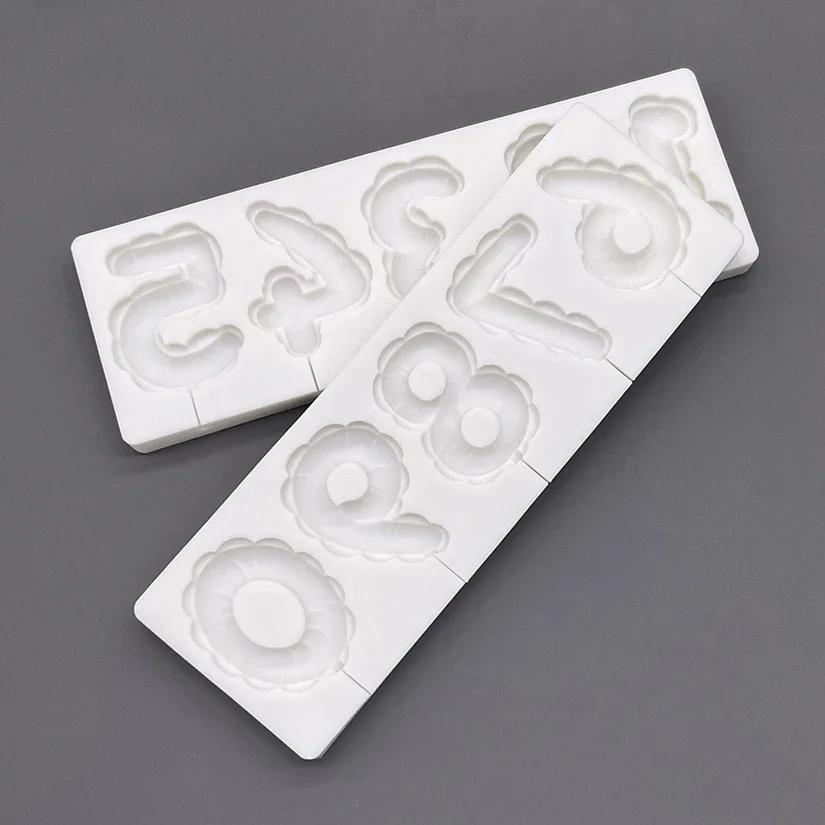 Number Lollipop Silicone Sugarcraft Mold Resin Tools Cupcake Fondant Cake Decorating Tools