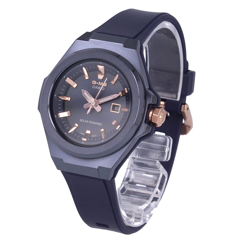

CASIO Baby-G Women s Waterproof Solar Analog Watch in Navy and Pink Gold (MSG-S500G-2A2) [Parallel Import]