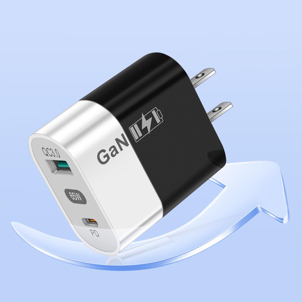 33W GaN USB Charger: QC 3.0 & PD Fast Charging, 9V/12V, US/EU Standard