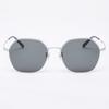Aloeyewear [Air Titanium] AL2503 1111G Air Titanium Hexagon Silver Sunglasses