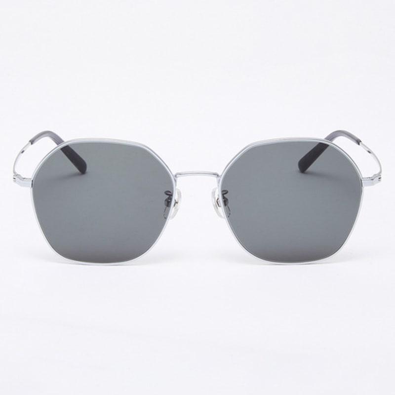 

aloeyewear [Air Titanium] AL2503 1111G Air Titanium Hexagon Silver Sunglasses