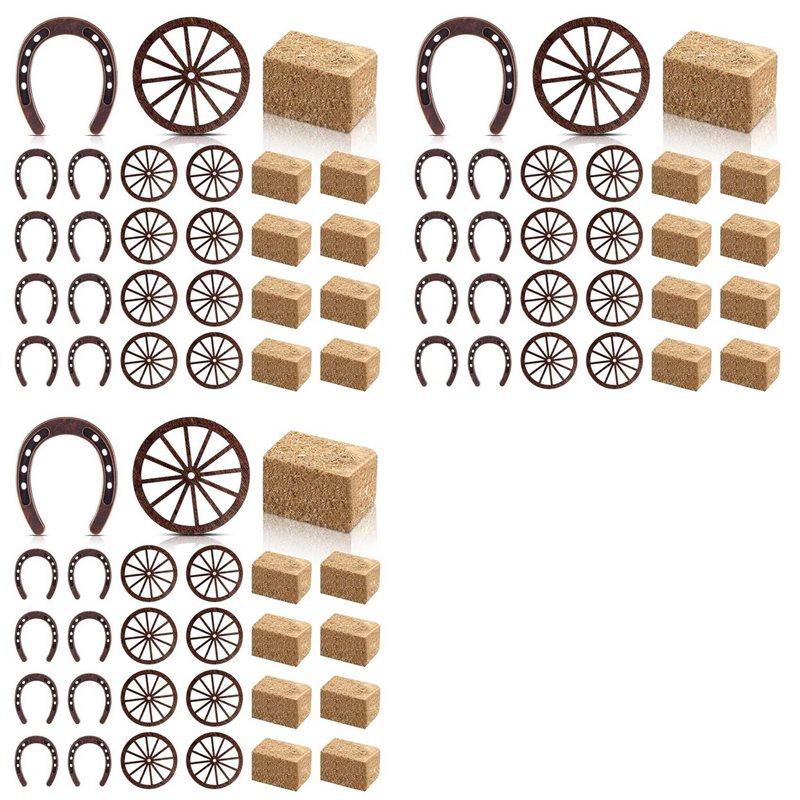 

72 Pieces Western Party Supplies Vintage Table Centerpieces For Lucky Horseshoe Wedding Party Favors Cowboy Decorations