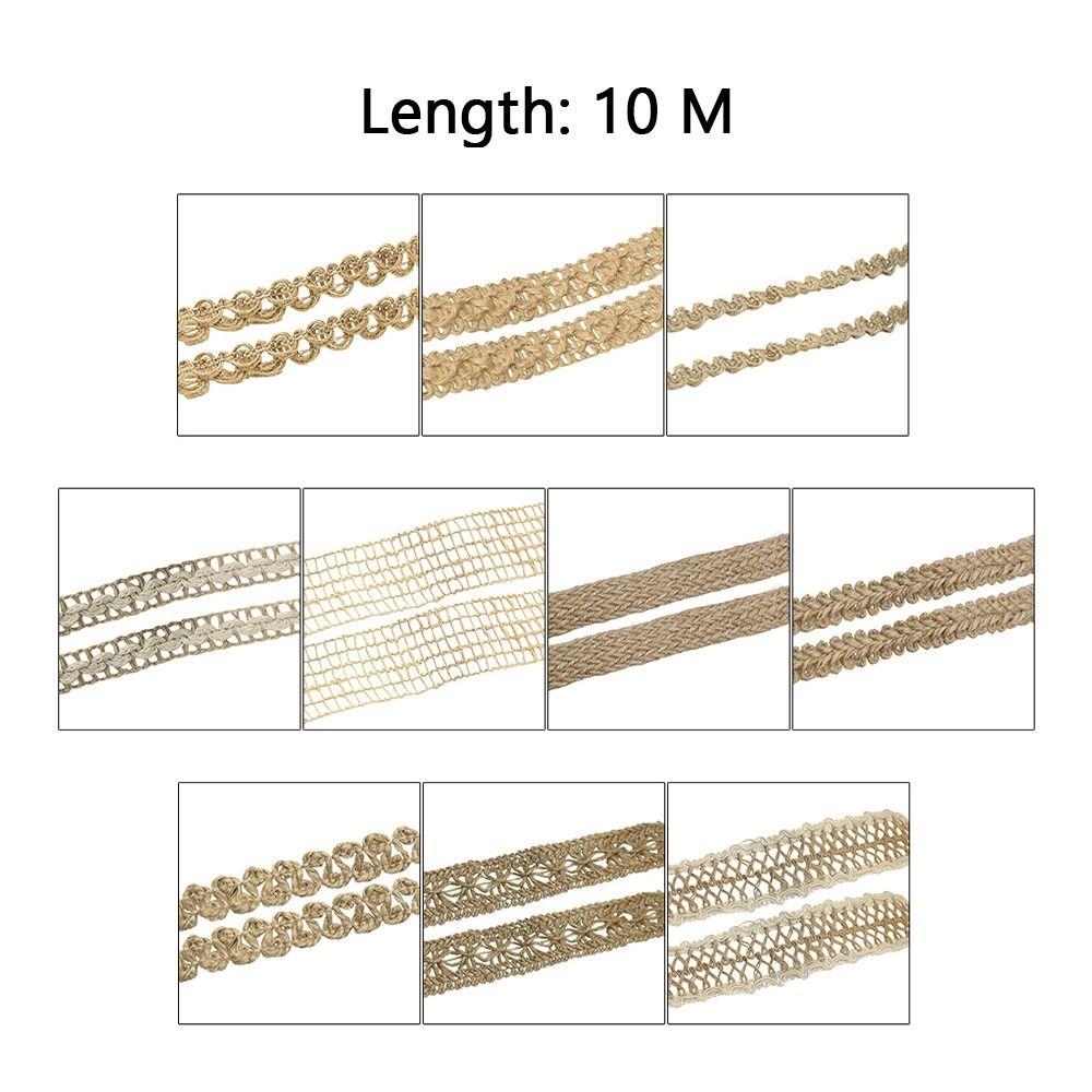 10 Meter Burlap Ribbons Handicraft Weavin Jute Yarn Retro Jute Burlap Ribbons  DIY Arts