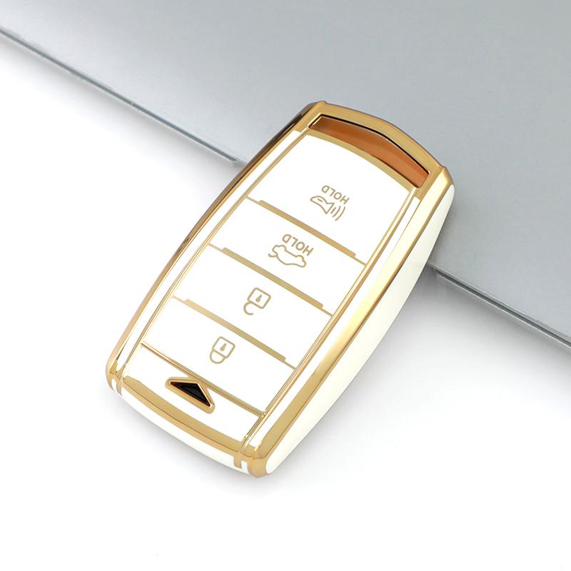 4 Knapper TPU Bil Smartnøkkel Etui Deksel for HYUNDAI 2020 Genesis G70 G80 EQ900 G90 Auto Nøkkelfjernkontroll Skall Beskytter Tilbehør