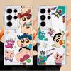 Cartoon Crayons Shinchan Phone Cover Case for Samsung Galaxy Note 20 Ultra 10 S22 FE S21 S24 S25 Edge S20 Plus S23 Ultra S26