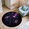 Purple Dragon,Round Area Rug,Carpet Rug for Living Room Bedroom Sofa Playroom Decor,Non-slip Floor Mat