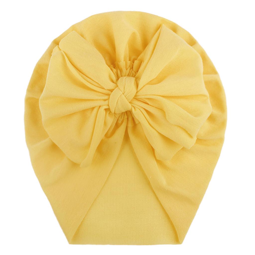 Toddler Kids Baby Boys Girls Solid Bow Knotted Hat  Headwear Accessories