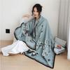 Autumn and Winter New Flowers Bloom and See Deer Jacquard Scarf Women's High-end Sense Versatile Imitation Cashmere Shawl Thickened Warm Scarf