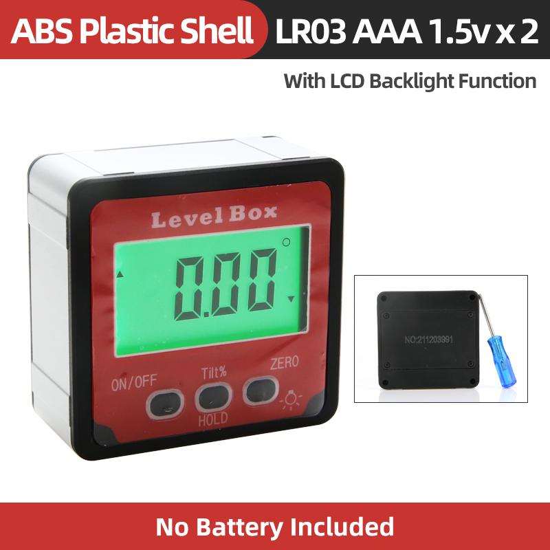 Digital Inclinometer New Angle Protractor 360 Degree Mini Electronic Protractor Angle Finder Gauge Measurement Tools Level Box