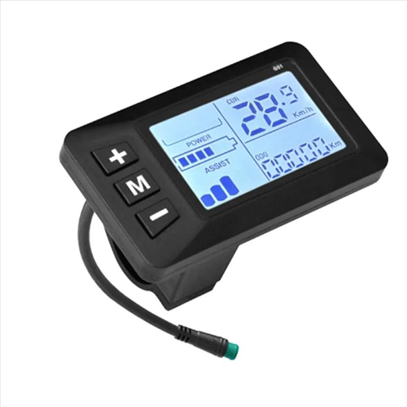 

G51 LCD Speedometer Suitable For Electric Scooters And Bike With 24V 36V 48V Voltage Compatibility And Waterproof Design 1