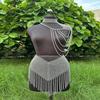 Aluminum Chainmail Top, Skirt Headdress: Renaissance Costume Set Birthday Gift