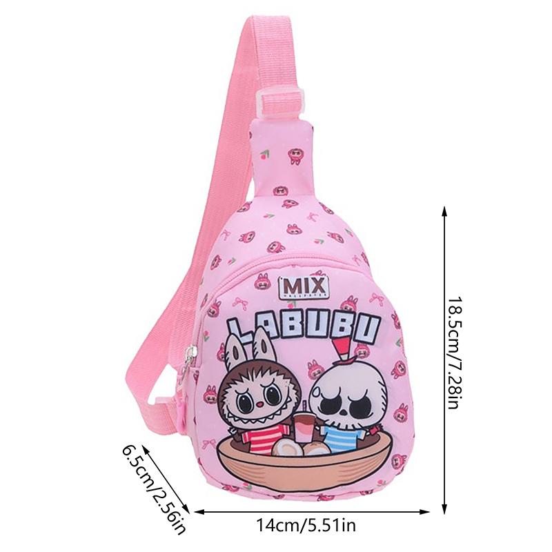 Cartoon Cute Labubu Children'S Bag Chest Bag Trend  Waist Bag Coin Purse Storage Pouch Shoulder Crossbody Bags Kids Gifts
