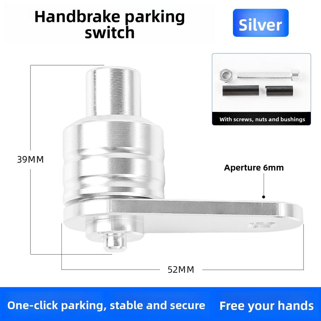 Universal Aluminum Alloy Parking Switch for Motorcycles, CNC-modified Anti-slip Car Button, Braking Accessory