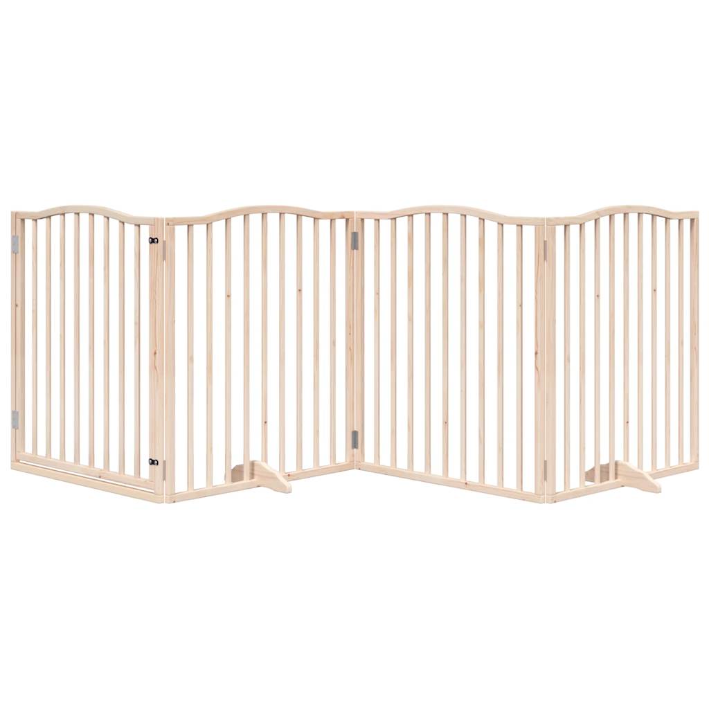 Vidaxl Foldable Dog Gate, With Door, 4 Panels, 320 Cm