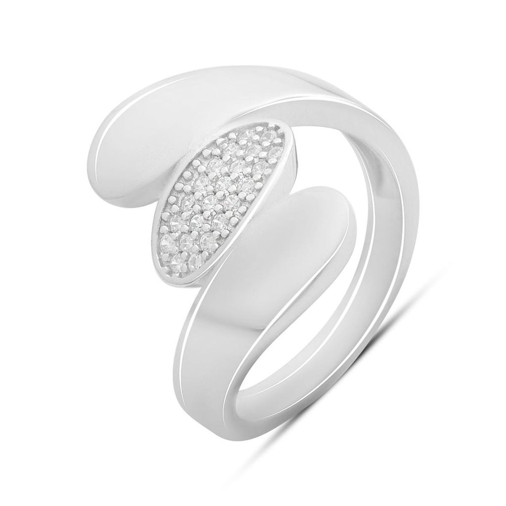 Silver Ring with Cubic Zirconia, Product Weight 3.71 G (2193456)