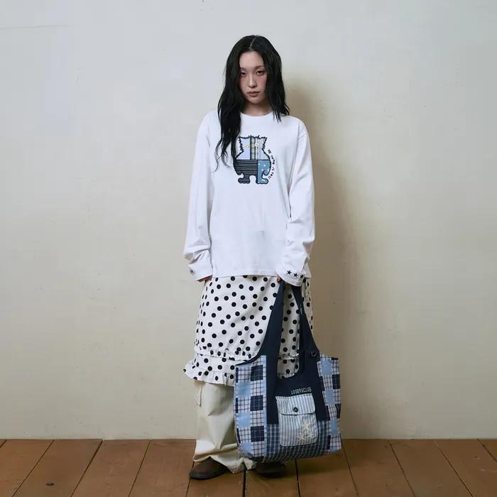 Lsc Fabric Mix Shoulder Bag Navy