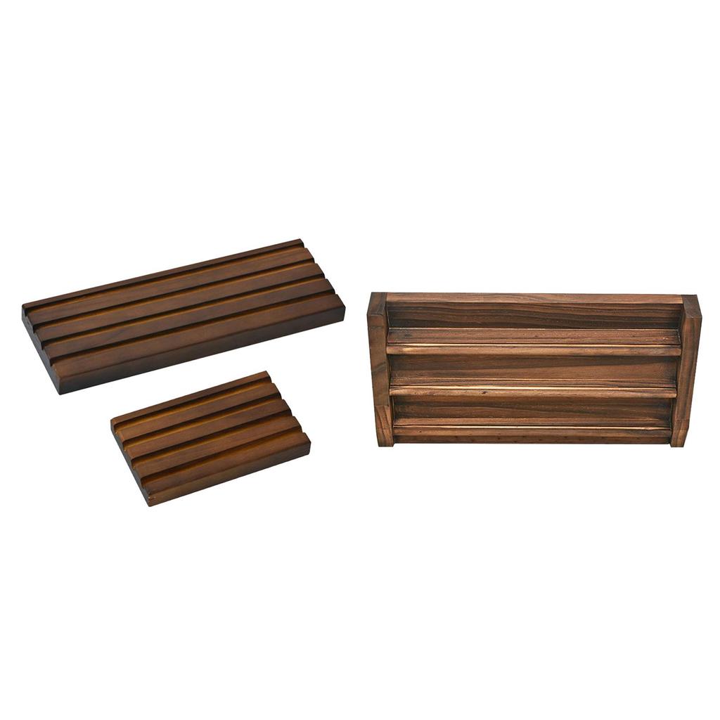 Supporto Display per Monete Challenge a 4 File (Finitura Noce) Custodia Collezionista Monete