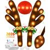 Christmas Reindeer Antlers Car Decoration Kit, IP44 Waterproof LED Lights Nose Vehicle With Jingle Bells Rudolph, Auto Holiday Accessories For SUV