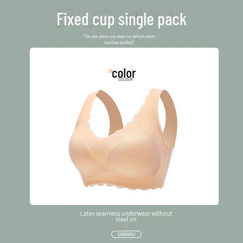 Seamless Steel Ring-Free Sports Bra for Women with Large Breasts, Side Support, and Beautiful Back Design