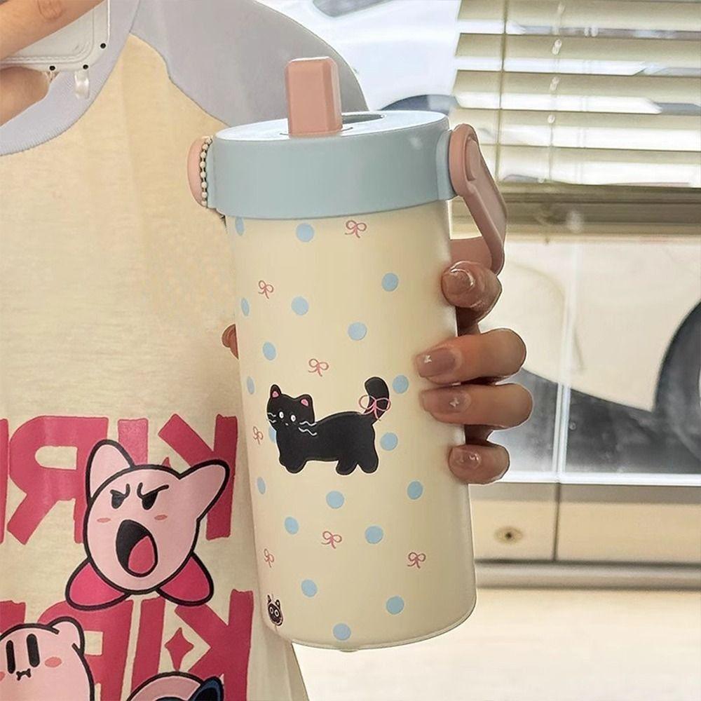 600ML 316 Stainless Steel  Cup With Pendant Thermal Water Bottle Insulated Cup  for Office Workers