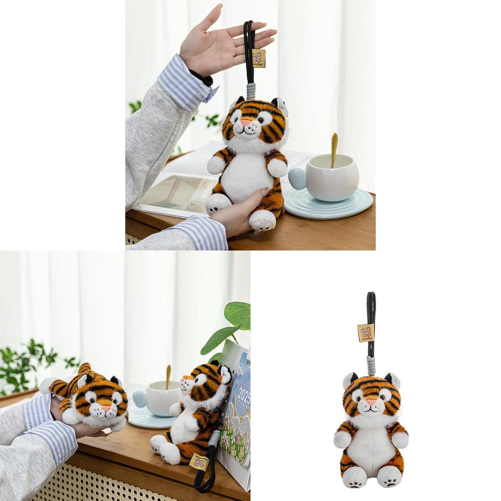 Plush Tiger Handheld Toy For Kids Gift Soft Animal Doll Collectible