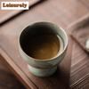 65ml Hand-painted Daisy High Footed Teacup Japanese Tea Bowl Mug Tea-tasting Fragrance Cup Jianzhan Master Cups Teaware Craft
