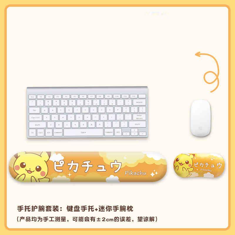 Gengar Jigglypuff Pikachu Cute Cartoon Wrist Rest Mouse Pad - Silicone Wrist Support Keyboard Pad For Women Office Use Gift