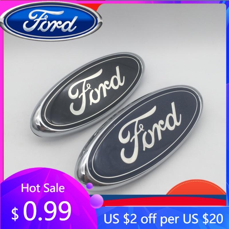 Nová 2026 Samolepka na auto Horká Pro Ford Nová 1ks 3D pro ford modrá černá 146mmx58mm Přední Kapota Motoru Znak na Kapotě Zadní Nárazník