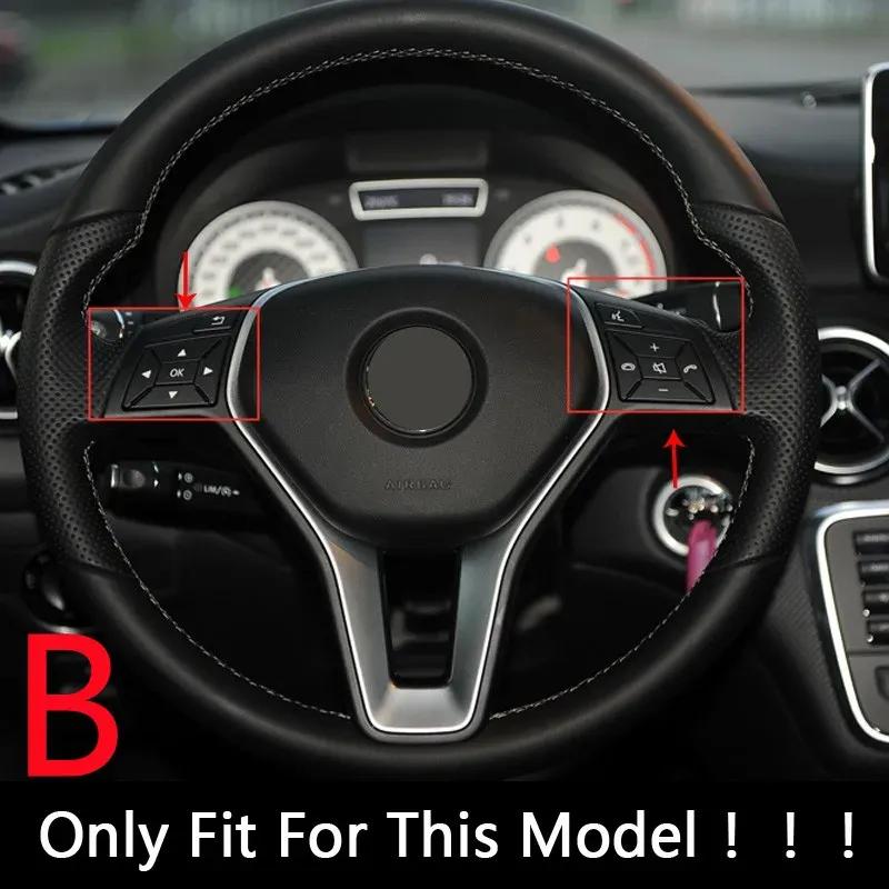 Aluminium Alloy Car Steering Wheel Emblem Circle Decoration Sticker For Mercedes Benz A E Class CLA GLA GLE Interior Accessories