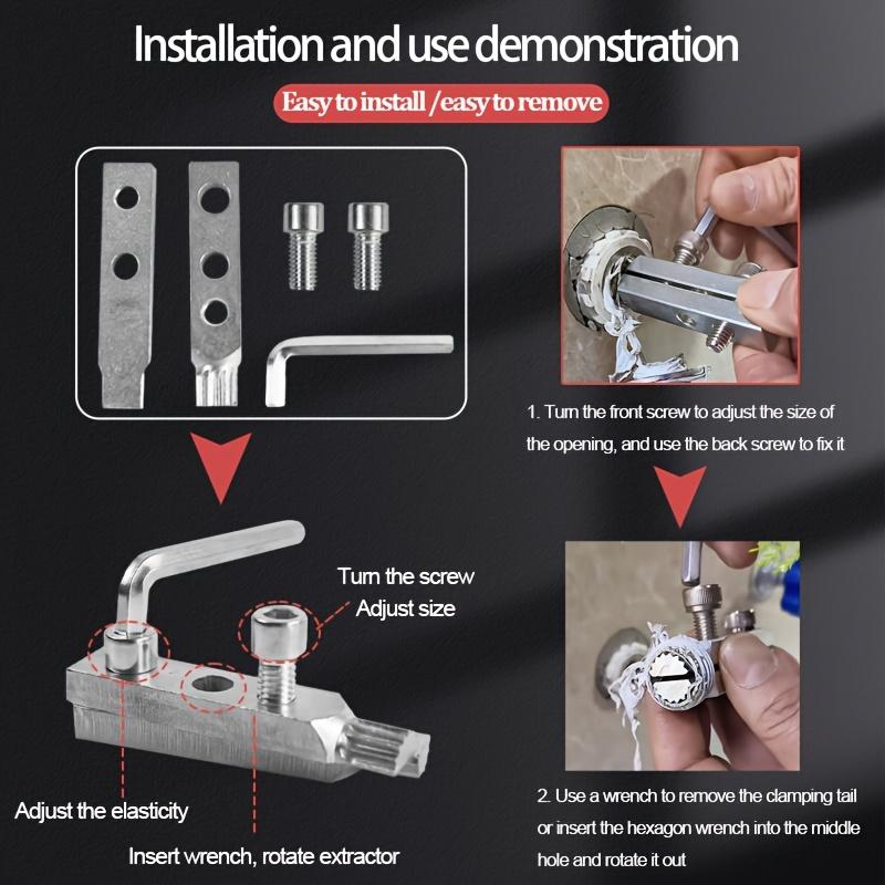 1/2 Set Faucet Angle Valves Broken Wire Extractor,Universal Damage Screw Extractor Remover Tool,Household Manual Plumber Tools