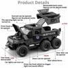 1:32 Conqueror Dongfeng Mengshi Armored Vehicle Diecast Model Alloy Toys Doors Opened Sound Light Pull Back Car Christmas Gifts