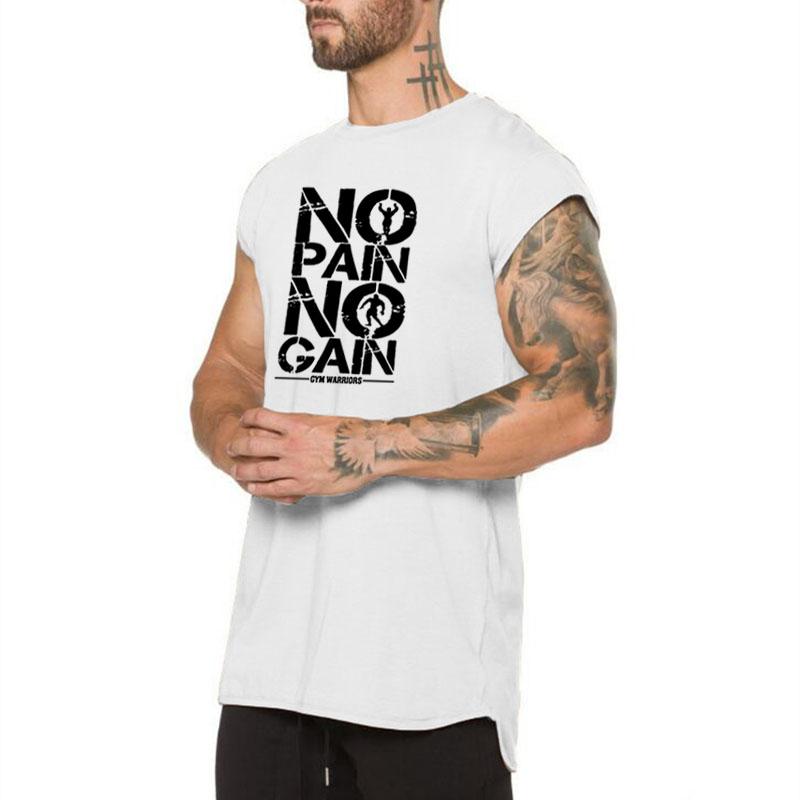 Muscleguys Men’s Fashion Print O-neck Short Sleeve Cotton Slim Fit Tees Fitness Clothing Men Gym Bodybuilding Muscleguy Graphic T-Shirts