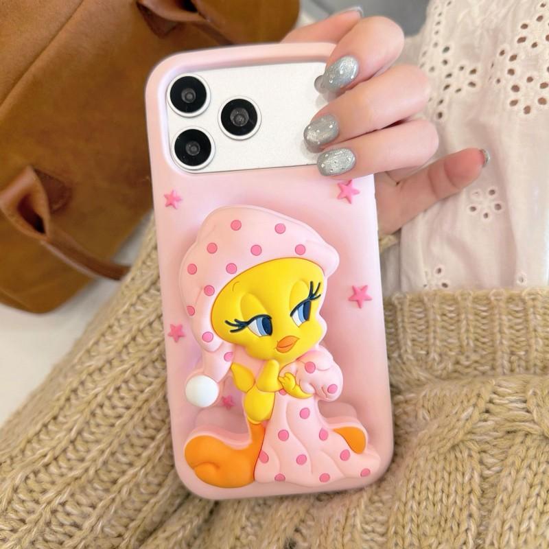 Phone Case IPhone 18 Pro Max 17 16 15 Cute Fun Style Stand Holder