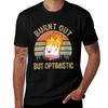 Unisexs Burnt Out But Optimistic Retro Vintage Sunset TShirt Plus Size Short Sleeve TShirt